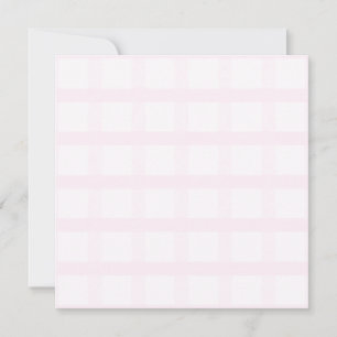 Pastel Pink And Rose Quartz Pink Gingham Pattern Card