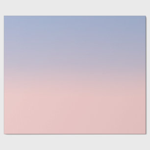 Pastel Pink and Sky Blue ombre Wrapping Paper