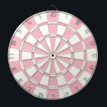 Pastel Pink And White<br><div class="desc">Pastel Pink And White Dart Board</div>