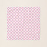 Pastel Pink and White Chequerboard Jockey Silks Scarf<br><div class="desc">An elegant pastel pink chequerboard scarf or wrap to complement your derby day outfit for a stylish day at the races or a horse racing derby party. This pink and white chequered print is inspired by classic jockey silk You can customise the colours in the design tool for perfect coordination...</div>