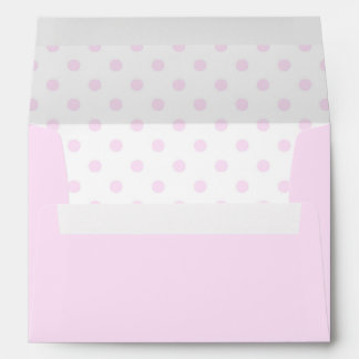 Pastel Pink and White Polka Dots Envelope