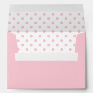 Pastel Pink and White Polka Dots Envelopes