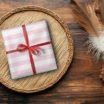 Pastel Pink and White Wide Horizontal Striped Wrapping Paper<br><div class="desc">Pastel Pink and White Wide Horizontal Striped Wrapping Paper</div>