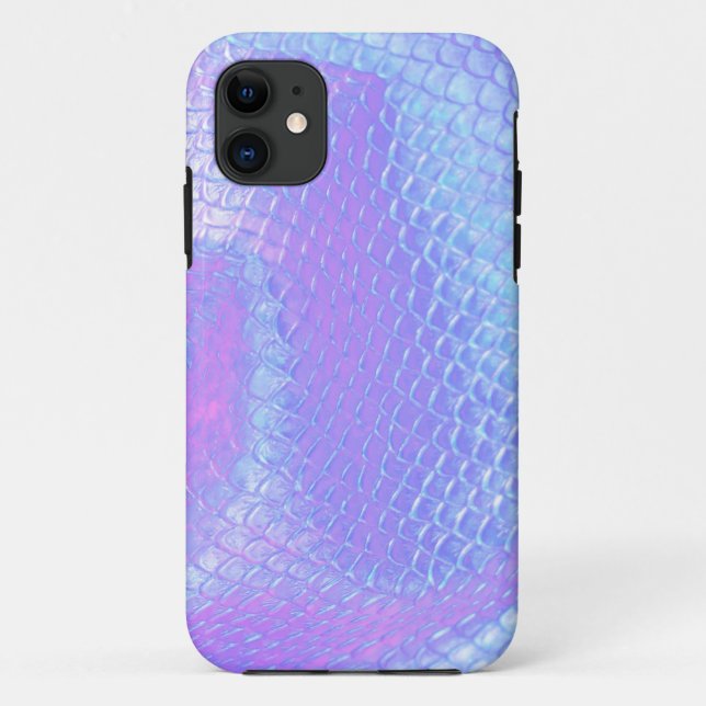 Pastel pink, aqua and lilac mermaid scaled Case-Mate iPhone case (Back)