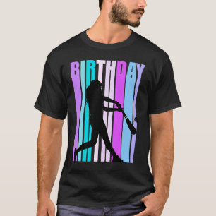 Pastel Pink Birthday Baseball Womens Colourful Bas T-Shirt