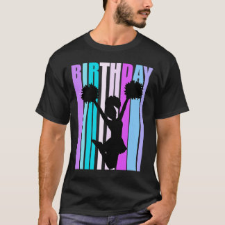 Pastel Pink Birthday Cheerleading Womens Colourful T-Shirt