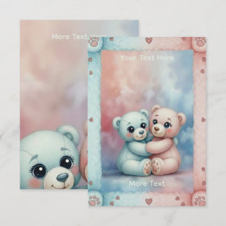 Pastel Pink & Blue Enclosure Card