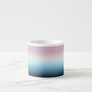 Pastel Pink & Blue Gradient Indigo Rose Ombre Espresso Cup