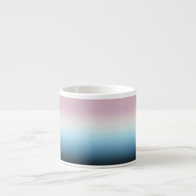 Pastel Pink & Blue Gradient Indigo Rose Ombre    Espresso Cup (Front)