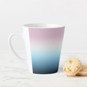 Pastel Pink & Blue Gradient Indigo Rose Ombre   Latte Mug