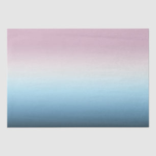 Pastel Pink & Blue Gradient Indigo Rose Ombre   Tissue Paper