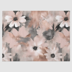 Pastel Pink Blush Daisy Floral Tissue Paper