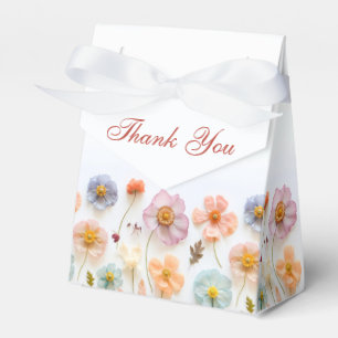 Pastel Pink Bohemian Wildflower Bridal Shower Favour Box