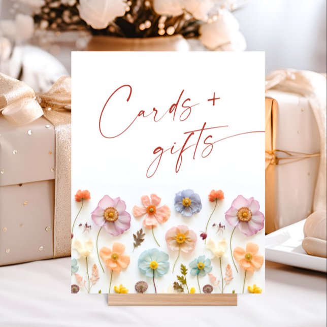 Pastel Pink Bohemian Wildflowers Cards and Gifts Poster (Creator Uploaded)