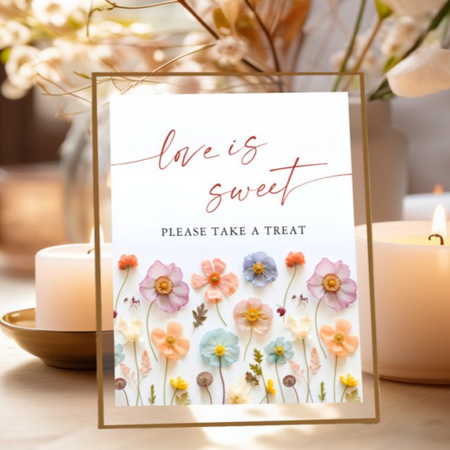 Pastel Pink Bohemian Wildflowers Date Night Ideas Poster (Creator Uploaded)