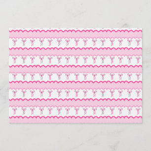 Pastel Pink Bow Seamless Pattern – Cute Aesthetic Invitation