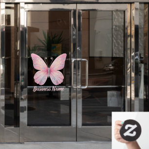 pastel pink Butterfly logo