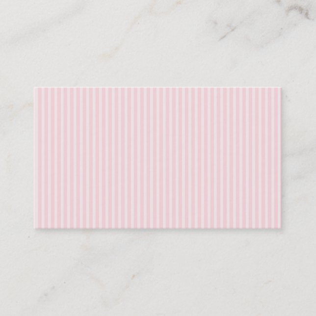 Pastel Pink Candy Stripes. Business Card (Front)