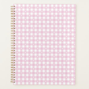 Pastel Pink Checks Planner