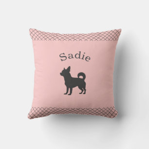 Pastel Pink Chihuahua Personalised Matching Cushion