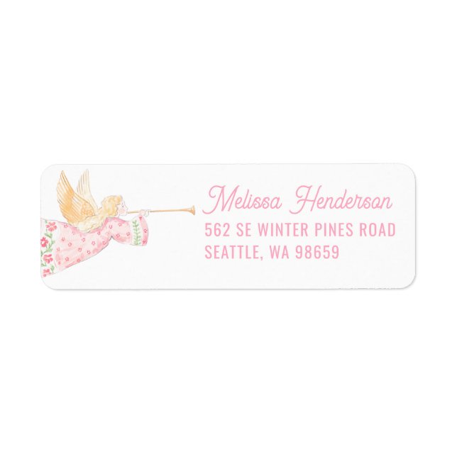 Pastel Pink Christmas Angel (Front)