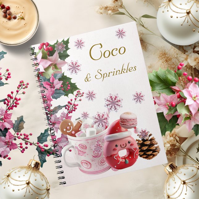 Pastel Pink Christmas Coco & Sprinkles  Notebook (Creator Uploaded)