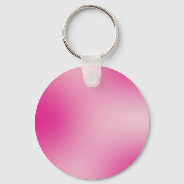 Pastel Pink Colours Abstract Blur Gradient Ombre Key Ring (Front)