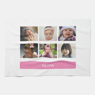 Pastel Pink Custom Photo – Personalised Tea Towel