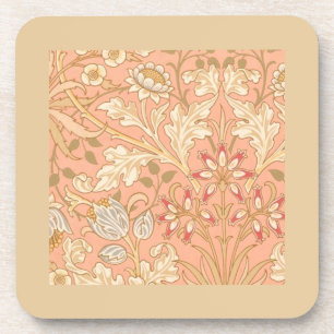 Pastel Pink Decorative Flowers Coaster