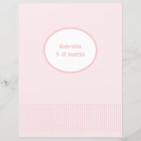 Pastel Pink Divider Page - Baby Photo Album Insert