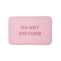 Pastel Pink "Do Not Disturb" Bath Mat