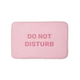Pastel Pink "Do Not Disturb" Bath Mat