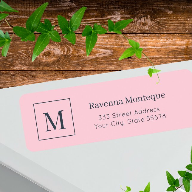 Pastel Pink Elegant Personalised Monogram Name (Creator Uploaded)