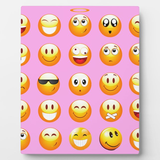 pastel pink emoji plaque (Front)