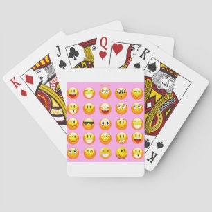pastel pink emoji playing cards