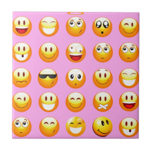 pastel pink emoji tile