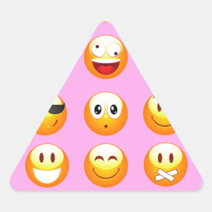 pastel pink emoji triangle sticker