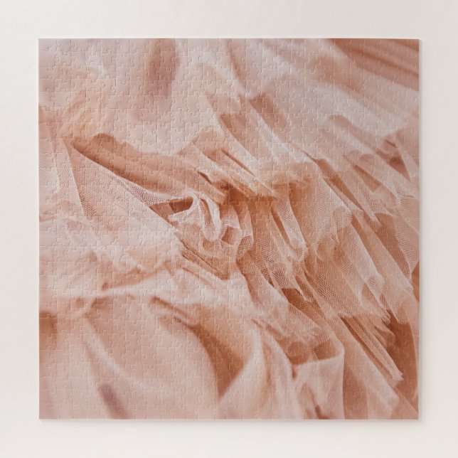 Pastel Pink Fabric: Elegant Textures. Jigsaw Puzzle (Vertical)