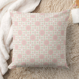 Pastel Pink Floral Pattern Cushion