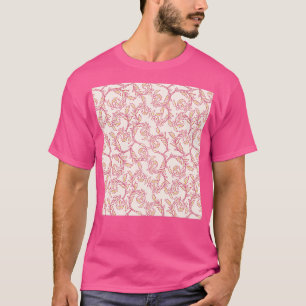 Pastel Pink Floral Victorian Pattern T-Shirt