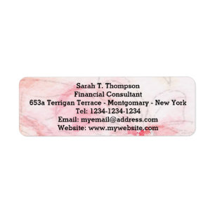 Pastel Pink Floral Watercolor Labels