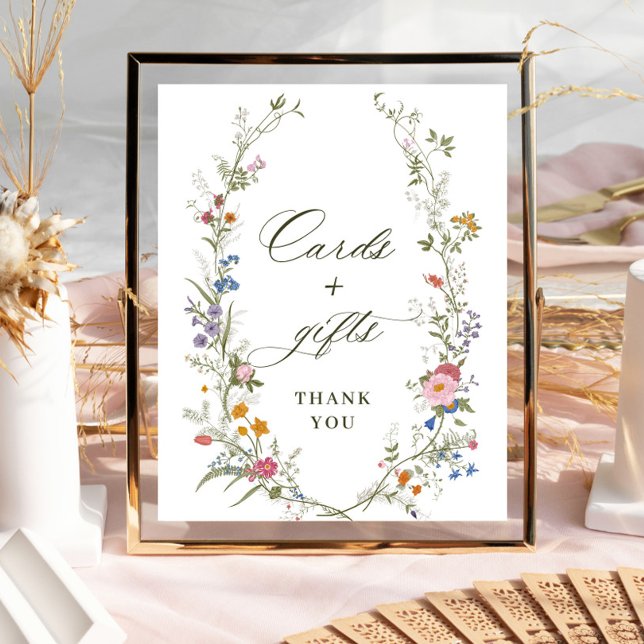 Pastel Pink Floral Wildflower Cards and Gifts Poster (Creator Uploaded)