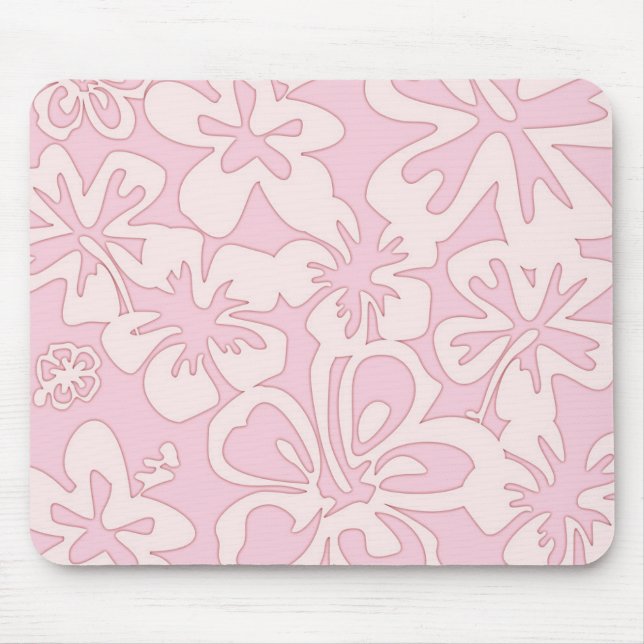 Pastel Pink Flower Art Mouse Pad (Front)
