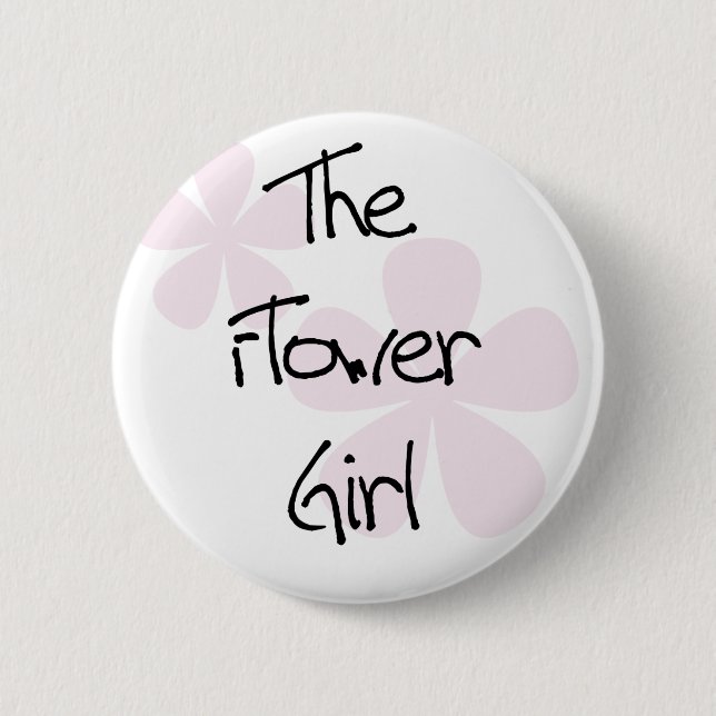 Pastel Pink Flowers Flower Girl 6 Cm Round Badge (Front)