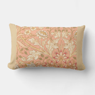 Pastel Pink Flowers Lumbar Cushion