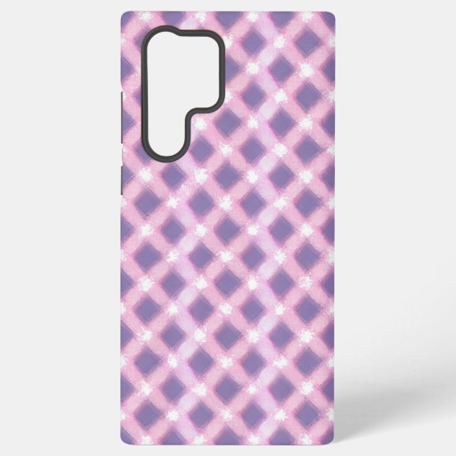 Pastel Pink Gingham Phone Case (Back)