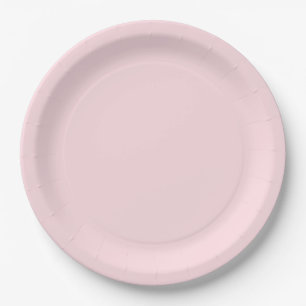 Pastel Pink Girl Baby Shower Paper Plate