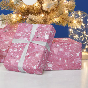 Pastel Pink Glitter  Wrapping Paper