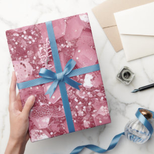 Pastel Pink Glitter  Wrapping Paper
