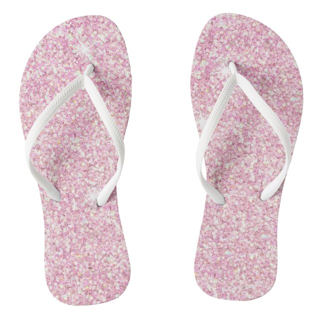 Pastel Pink Glitz and Glam   Jandals (Footbed)